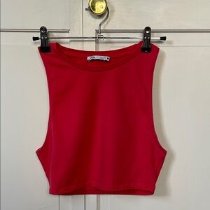 Zara Bold Red Crop Top